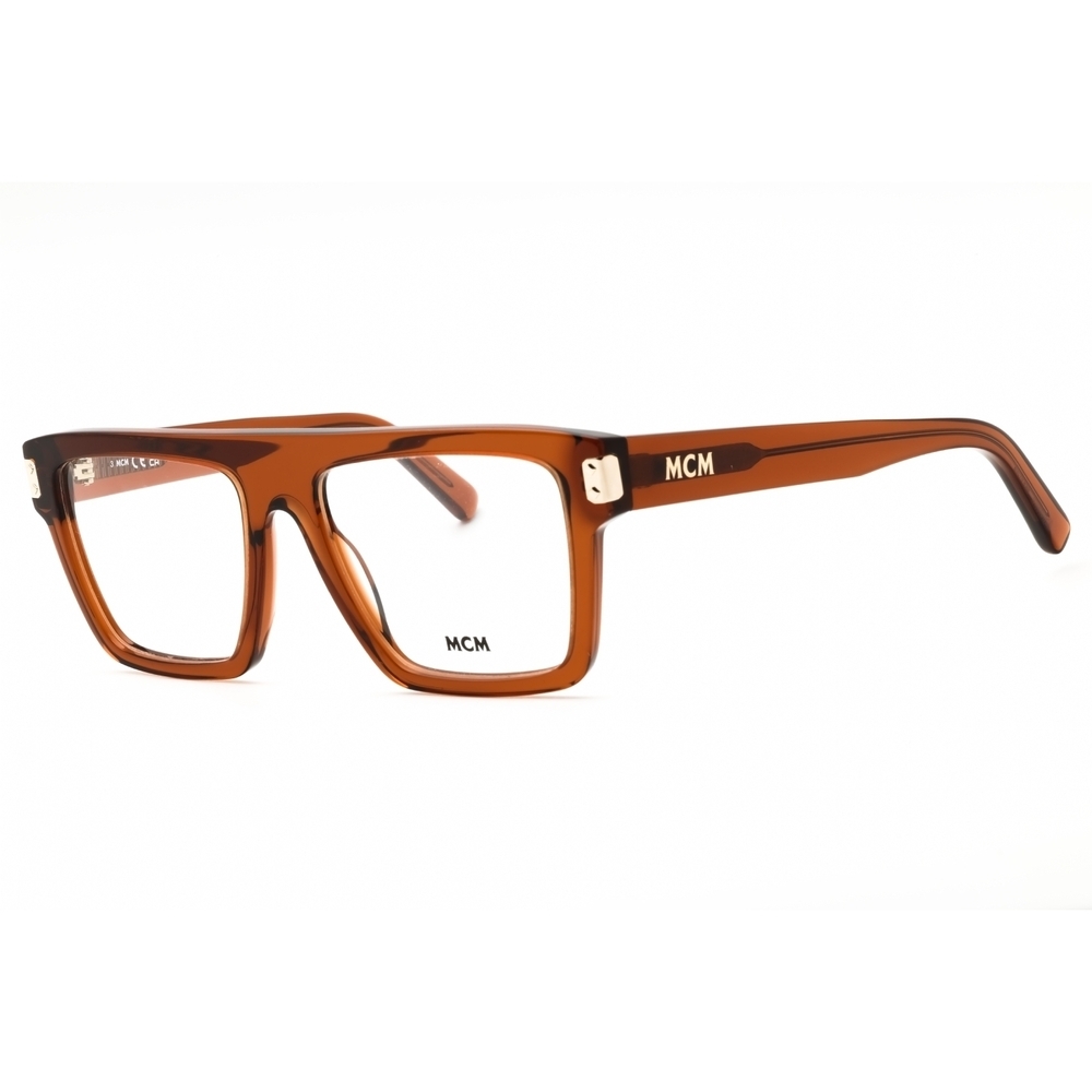 MCM MW5006 Eyeglasses Shiny Light Brown Acetate Rectangle
